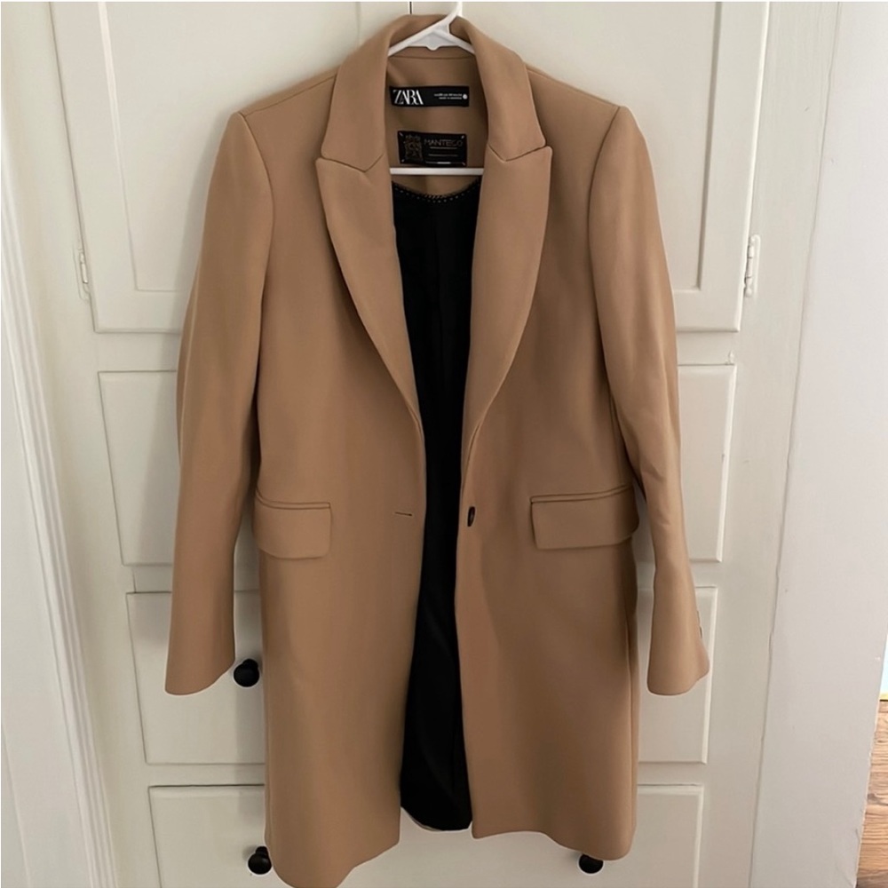 EUC Zara camel wool coat size XS